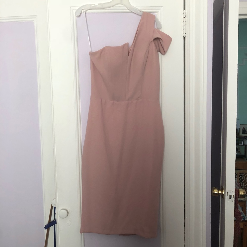 NWT Nicole Bakti one Shoulder cocktail dress